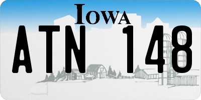 IA license plate ATN148