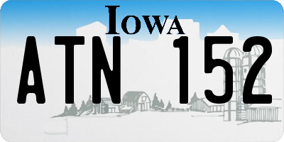 IA license plate ATN152