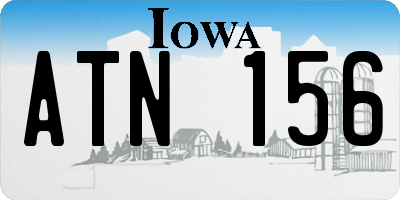 IA license plate ATN156