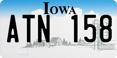 IA license plate ATN158