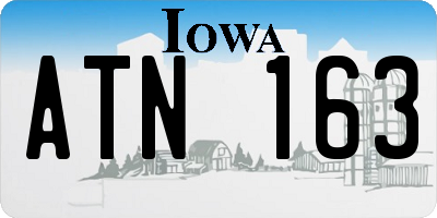 IA license plate ATN163