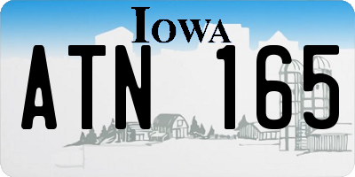 IA license plate ATN165