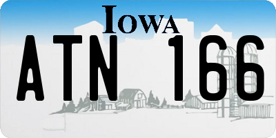 IA license plate ATN166