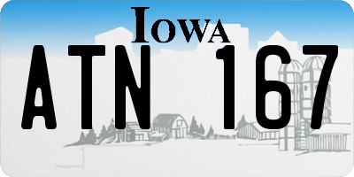 IA license plate ATN167