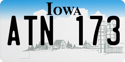 IA license plate ATN173