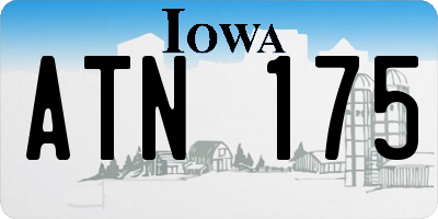 IA license plate ATN175