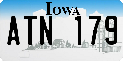 IA license plate ATN179