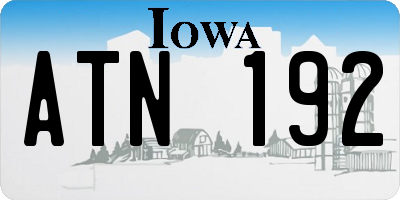 IA license plate ATN192