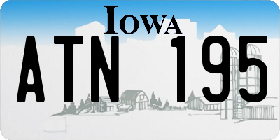 IA license plate ATN195