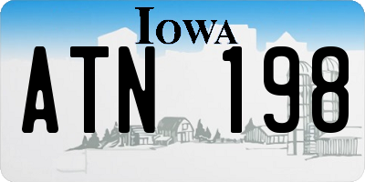 IA license plate ATN198