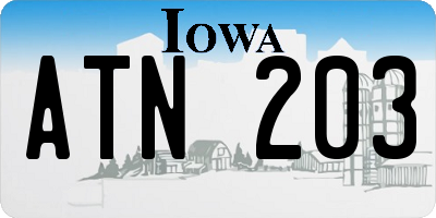 IA license plate ATN203