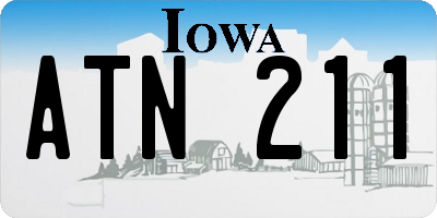 IA license plate ATN211