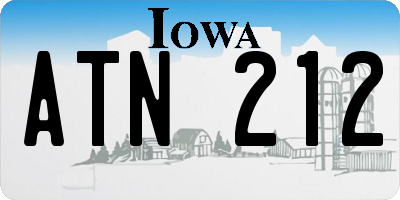 IA license plate ATN212