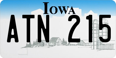 IA license plate ATN215