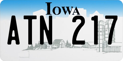 IA license plate ATN217