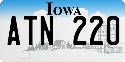 IA license plate ATN220