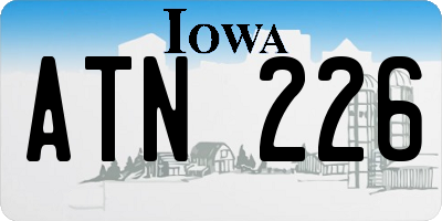 IA license plate ATN226