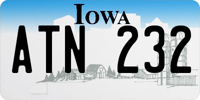 IA license plate ATN232