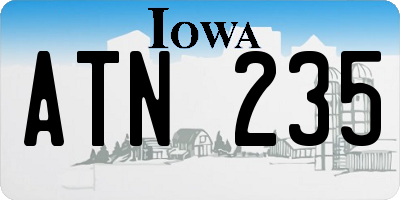 IA license plate ATN235