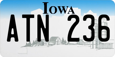 IA license plate ATN236