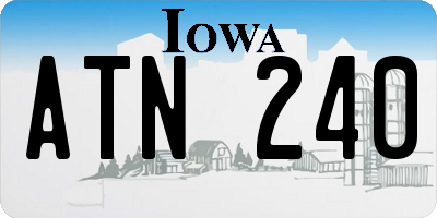 IA license plate ATN240