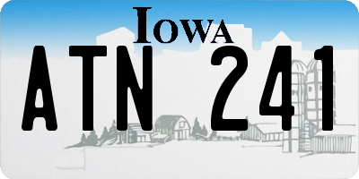 IA license plate ATN241