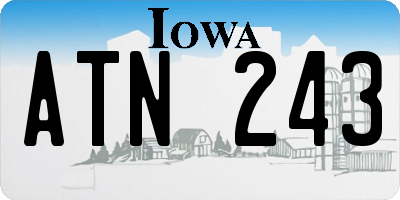 IA license plate ATN243