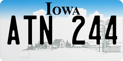 IA license plate ATN244
