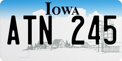 IA license plate ATN245