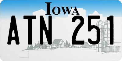IA license plate ATN251