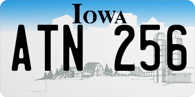 IA license plate ATN256