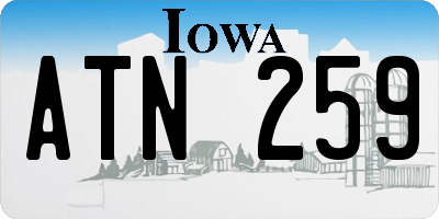 IA license plate ATN259