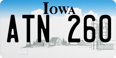 IA license plate ATN260