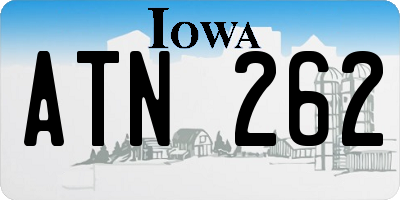 IA license plate ATN262