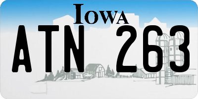 IA license plate ATN263