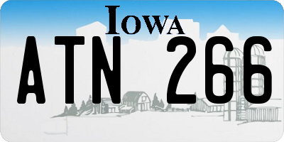 IA license plate ATN266