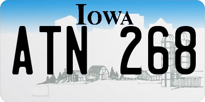 IA license plate ATN268