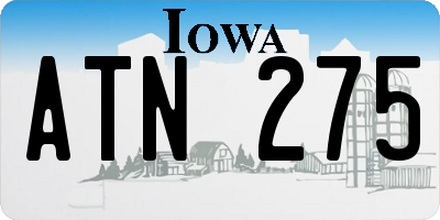 IA license plate ATN275