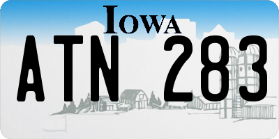 IA license plate ATN283