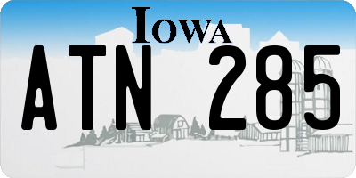 IA license plate ATN285