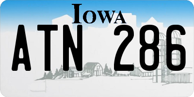 IA license plate ATN286