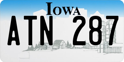 IA license plate ATN287