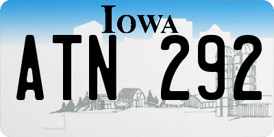 IA license plate ATN292