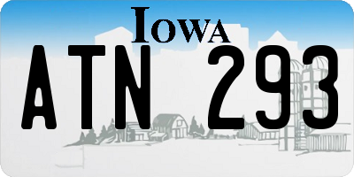 IA license plate ATN293