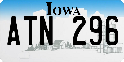 IA license plate ATN296