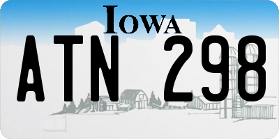 IA license plate ATN298