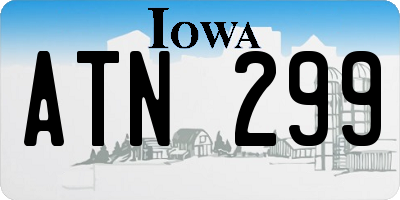 IA license plate ATN299