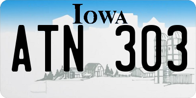 IA license plate ATN303
