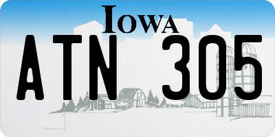 IA license plate ATN305