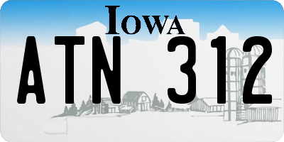 IA license plate ATN312